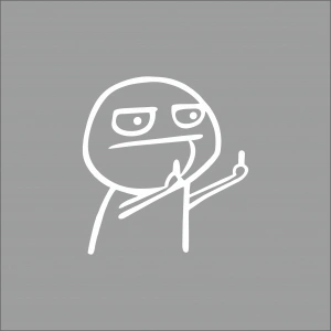 Terbiyesiz Çocuk Oto Sticker 17x17 Cm Beyaz