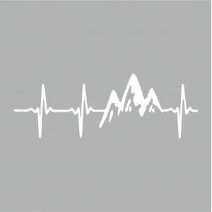 Dağ Ritim offroad Sticker17x17 Cm Beyaz