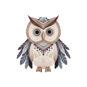 Baykuş Duvar Stickerı