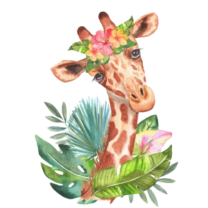 Çiçek Taçlı Zürafa