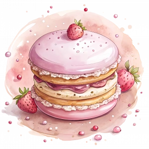 Çilekli Pasta Duvar Stickerı