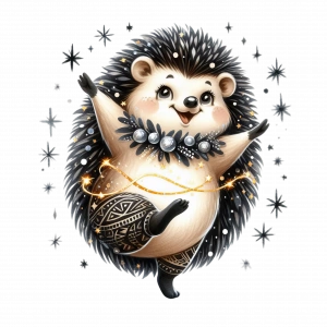 Çizgili Pantolonlu Kirpi Duvar Stickerı