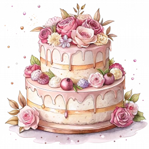 Çok Katlı Pasta Duvar Stickerı