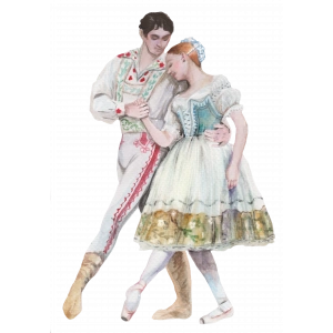 Dans Eden Bale Çifti Duvar Stickerı