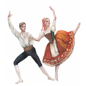 Halk Dansları Balerini ve Dansçısı Duvar Stickerı