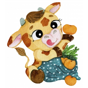 Mandalinalı İnek Duvar Stickerı