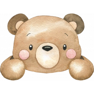 Oyuncu Ayı Kafası Duvar Stickerı