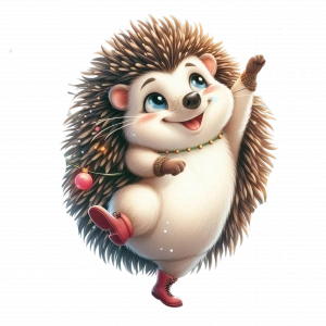 Pembe Botlu Kirpi Duvar Stickerı