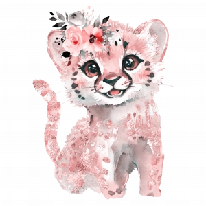 Pembe Leopar Duvar Stickerı