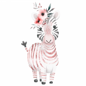 Pembe Zebra Duvar Stickerı