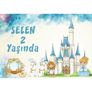 Prenses Teamlı Doğum Günü Afişi 50X70 cm