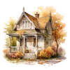 Eski Tarz Sonbahar Evi Duvar Stickerı