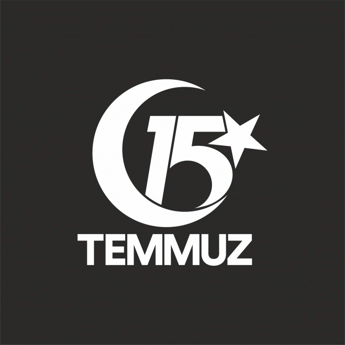 15 Temmuz  Sticker 17x17 Cm Beyaz