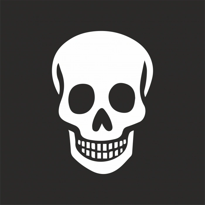 Kuru Kafa Sticker17x17 Cm Beyaz