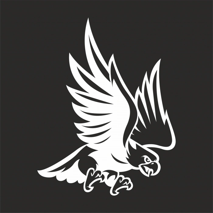 Kartal Sticker17x17 Cm Beyaz