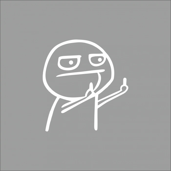 Terbiyesiz Çocuk Oto Sticker 17x17 Cm Beyaz