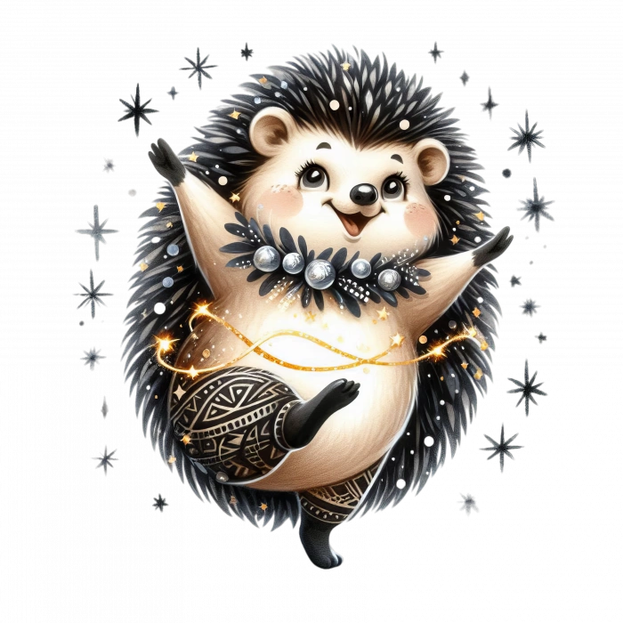 Çizgili Pantolonlu Kirpi Duvar Stickerı