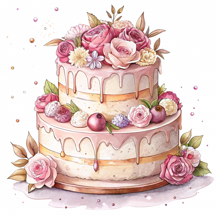 Çok Katlı Pasta Duvar Stickerı