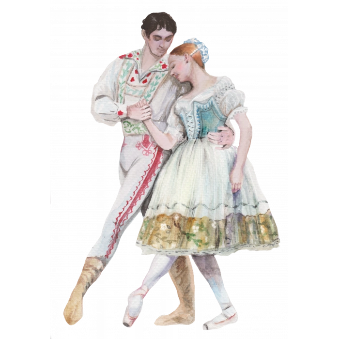 Dans Eden Bale Çifti Duvar Stickerı