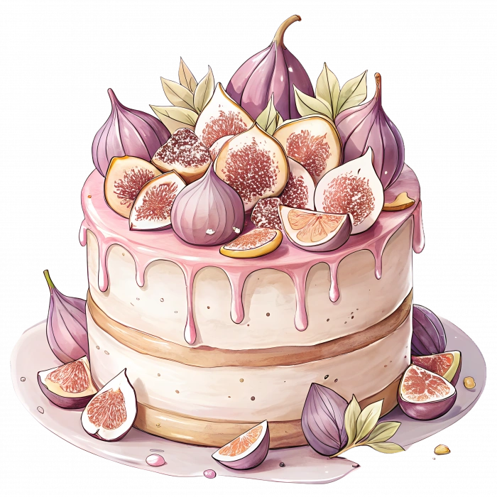 İncirli Pasta Duvar Stickerı