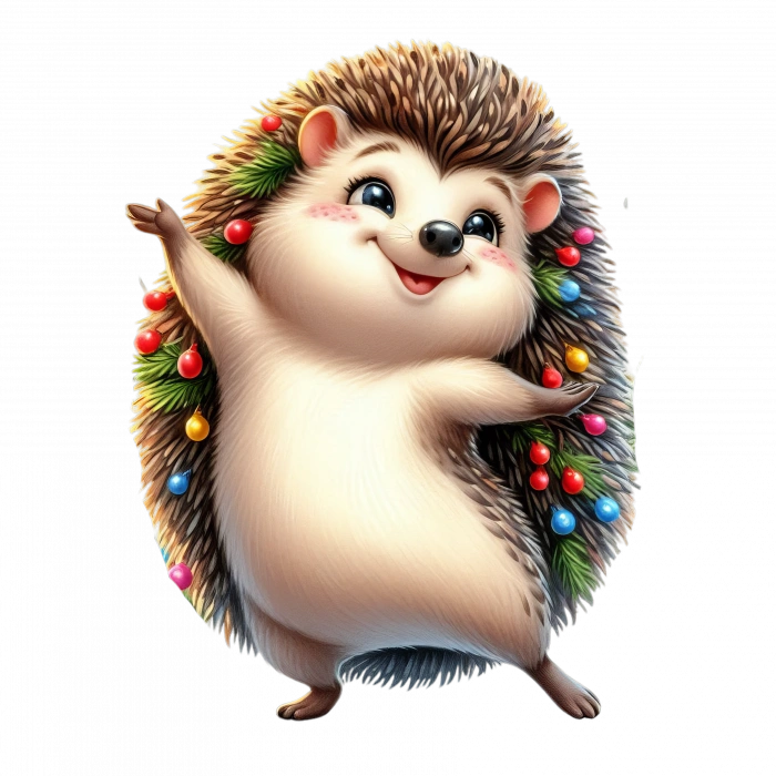 Işıklı Kirpi Duvar Stickerı