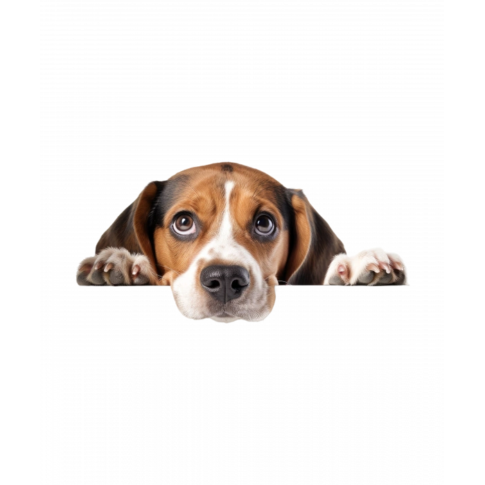 Kahverengi Beyaz Beagle Köpek Duvar Stickerı