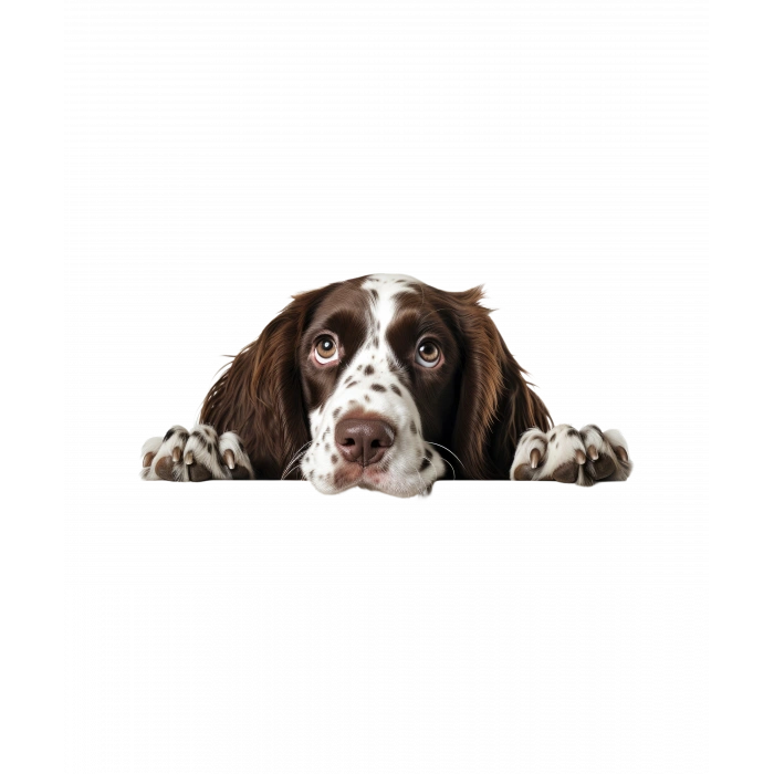 Kahverengi Beyaz Benekli Uzun Duvar Stickerı