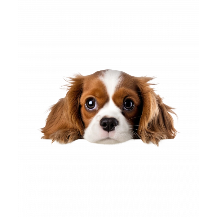 Kahverengi Beyaz Cavalier King Charles Spaniel Köpek Duvar Stickerı