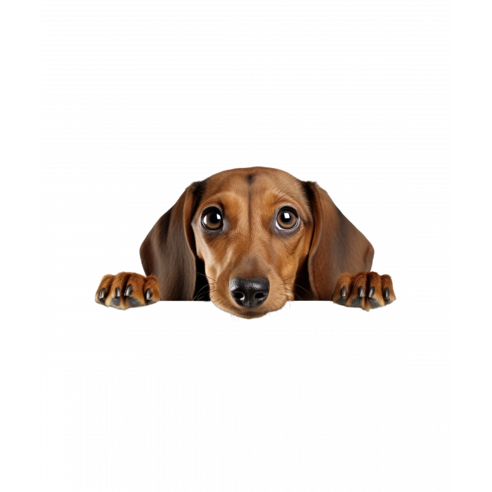 Kahverengi Dachshund (Sosis Köpek) Duvar Stickerı