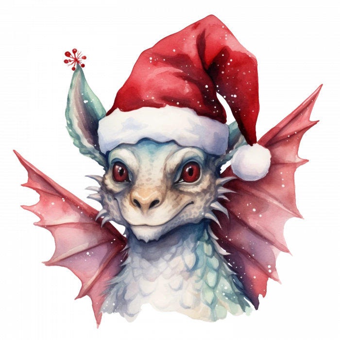 Kanatlı Noel Arkadaşı Duvar Stickerı