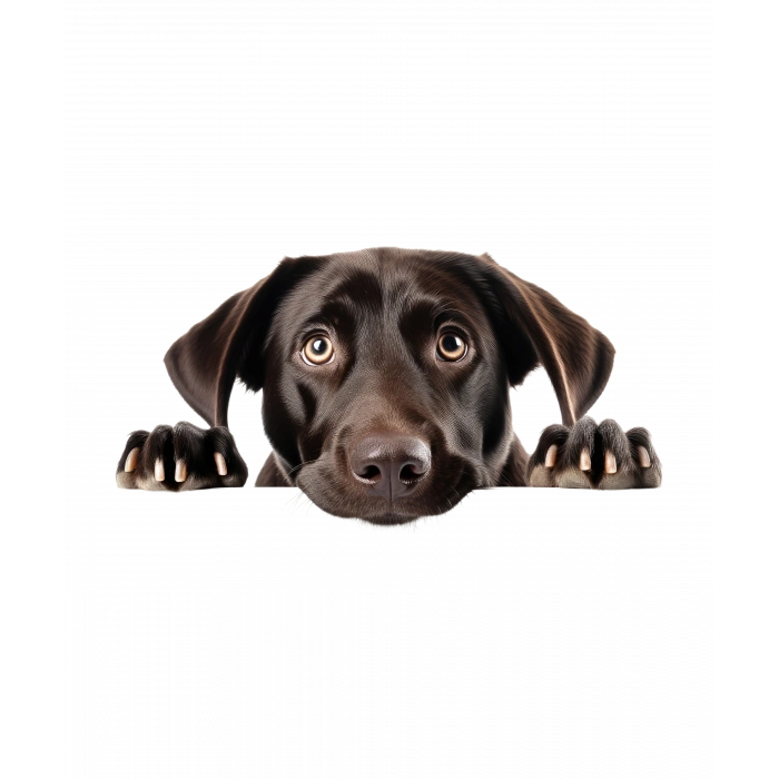 Koyu Kahverengi Labrador Köpek Duvar Stickerı