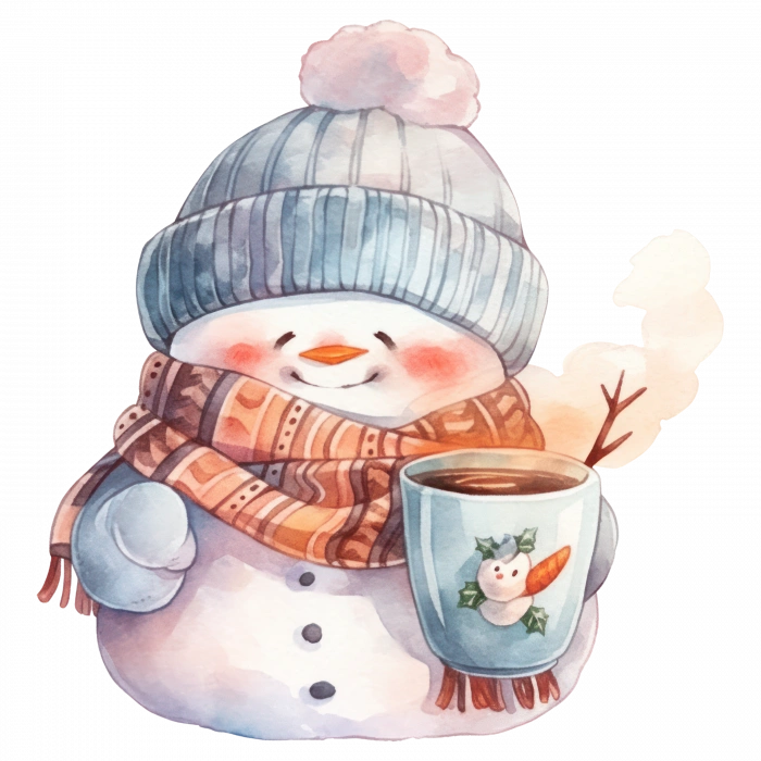 Kupa Tutan Karlı Adam Duvar Stickerı