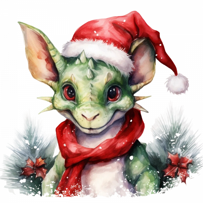 Noel Ejderhası Çocuk Odası Stickerı