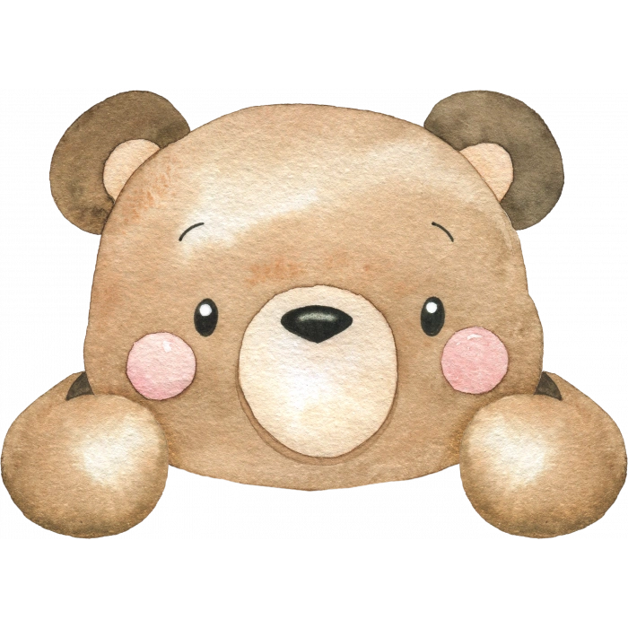 Oyuncu Ayı Kafası Duvar Stickerı