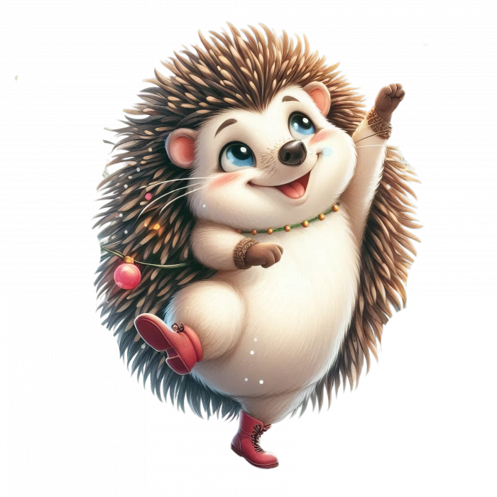 Pembe Botlu Kirpi Duvar Stickerı