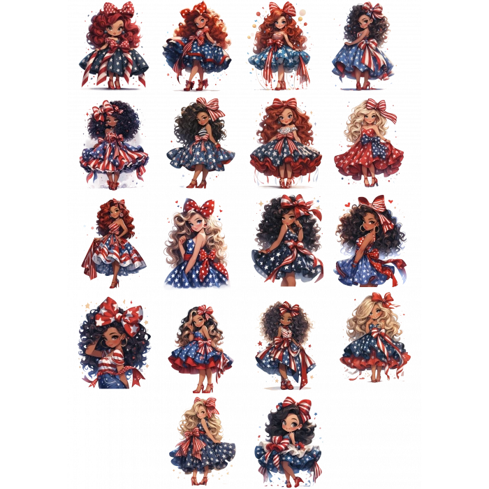 Prenses Kızlar Sticker Set 1 18 Parça Telefon, Tablet, Defter, Laptop Sticker