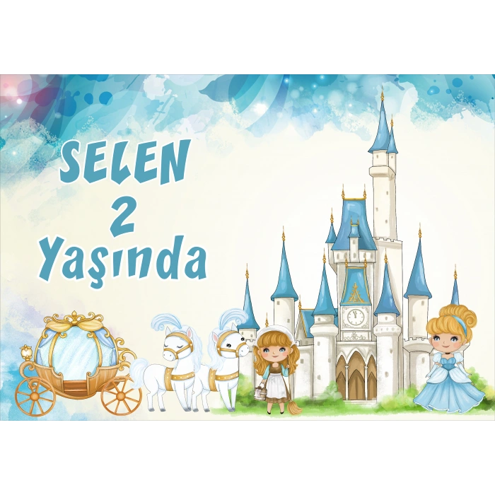 Prenses Teamlı Doğum Günü Afişi 50X70 cm