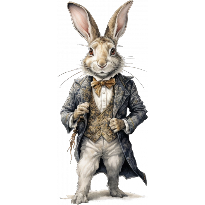 Smokinli Tavşan Duvar Stickerı