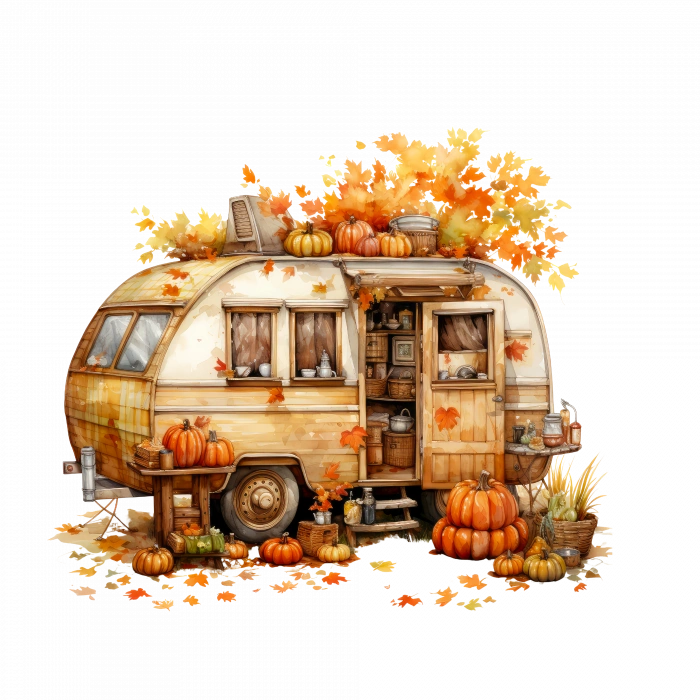 Sonbahar Hasadı Karavanı Duvar Stickerı