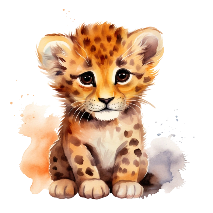 Tatlı Leopar Yavrusu Çocuk Odası Stickerı