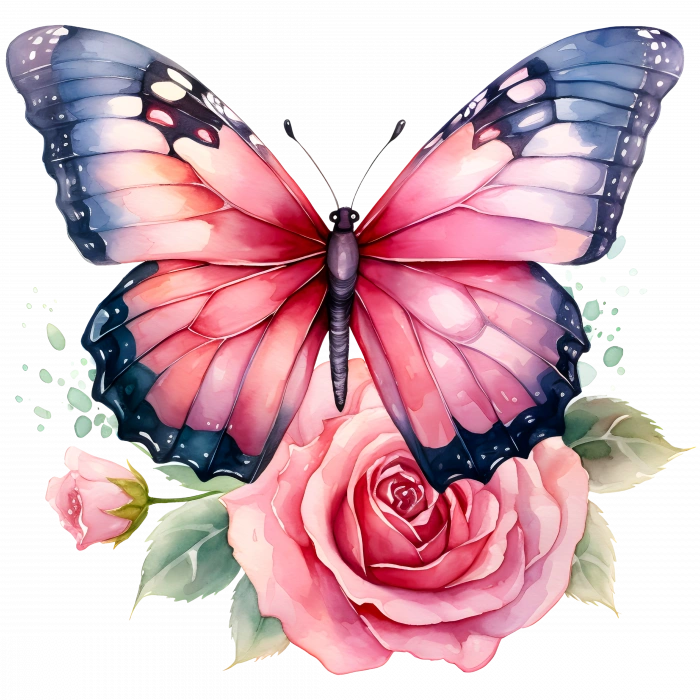 Tek Kanatlı Mavi Kelebek Duvar Stickerı