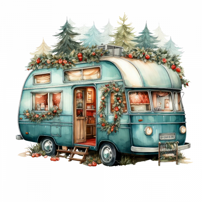 Yılbaşı Temalı Karavan Duvar Stickerı