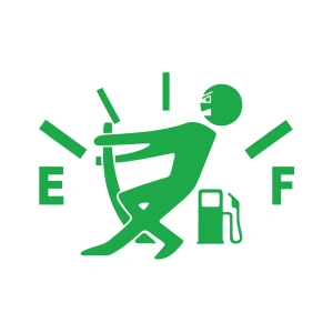 Oto Depo Kapağı Sticker17x17 Cm Yeşil