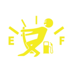 Oto Depo Kapağı Sticker17x17 Cm Sarı