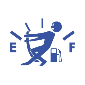 Oto Depo Kapağı Sticker17x17 Cm Mavi