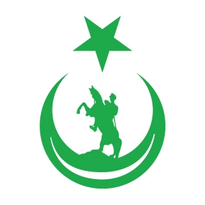 Ay Yıldız İçinde Atatürk Silüeti Sticker17x17 Cm Yeşil