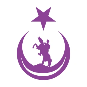 Ay Yıldız İçinde Atatürk Silüeti Sticker17x17 Cm Mor