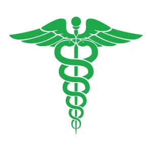 Tıp Logosu  Oto Sticker, Araba Sticker17x17 Cm Yeşil