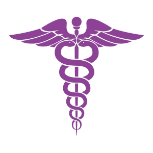 Tıp Logosu Oto Sticker, Araba Sticker17x17 Cm Mor