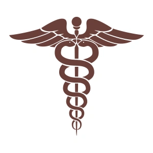 Tıp Logosu  Oto Sticker, Araba Sticker17x17 Cm Kahverengi